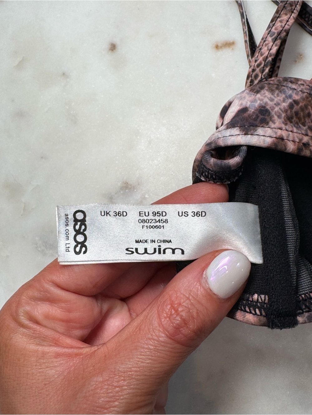 🥥🐆 ASOS Brown and Black Animal Print Tie Bikini‎ Set with Full Cup Top 🐆🥥 - Picture 9 of 10